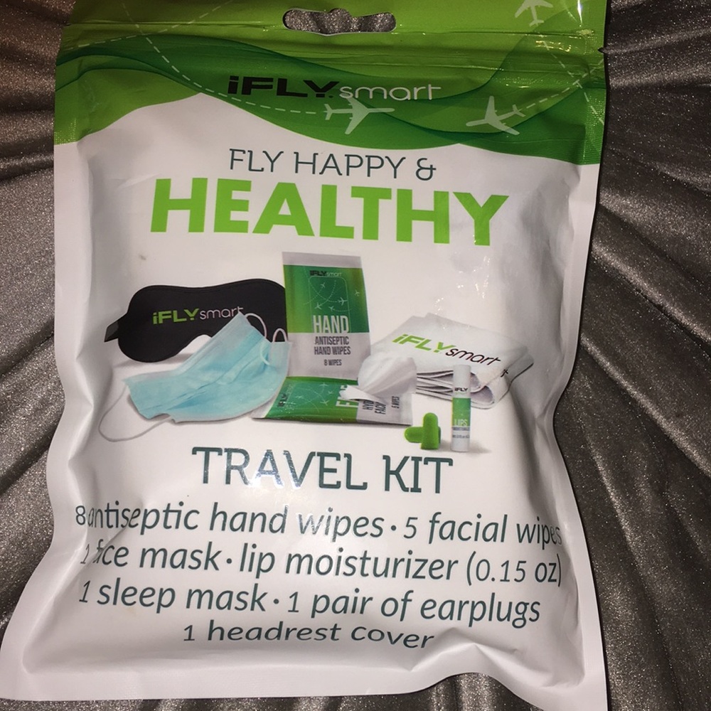 iFly smart Travel Kit-masks, wipes, sleep mask,etc